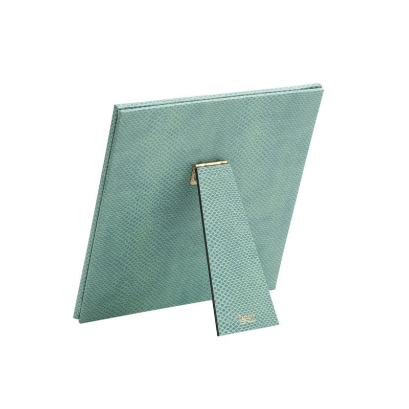 Caspari Snakeskin 4" Square Picture Frame In Mist - 1 Each