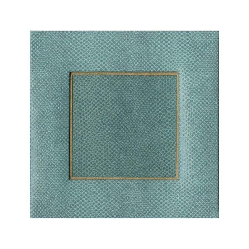Caspari Snakeskin 4" Square Picture Frame In Mist - 1 Each