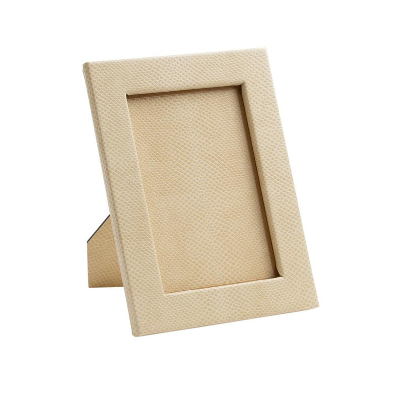 caspari Snakeskin 4" x 6" Picture Frame in Ivory - 1 Each