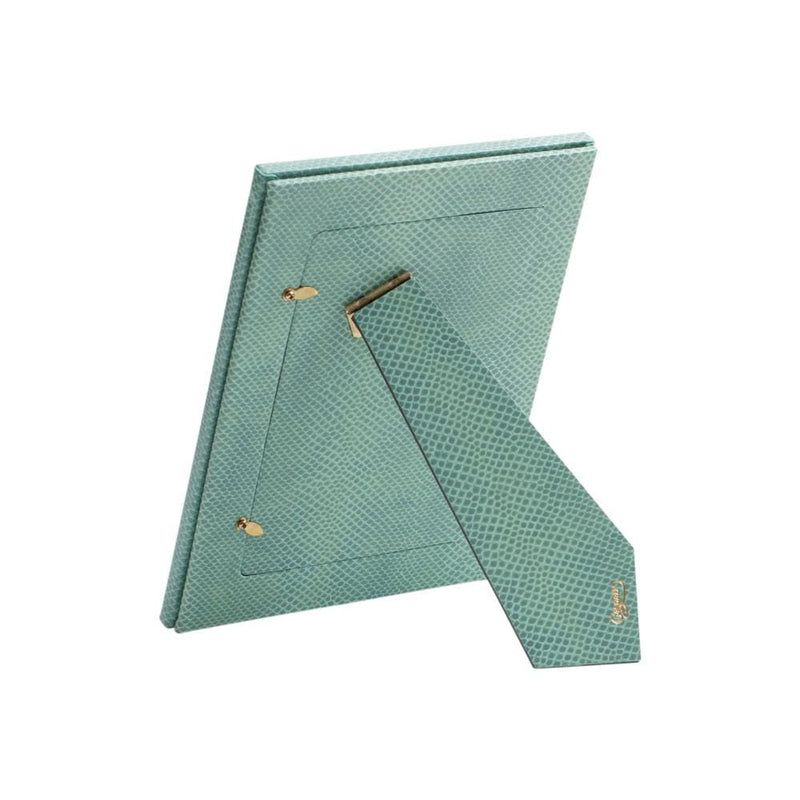 Caspari Snakeskin 4" X 6" Picture Frame In Mist - 1 Each