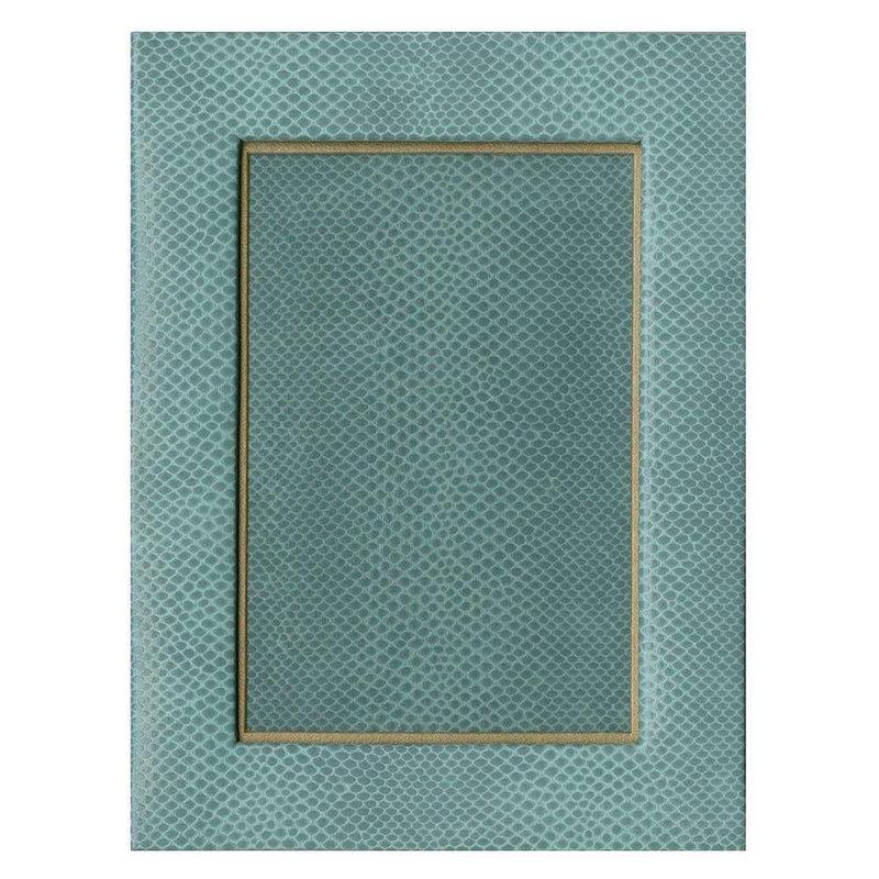 Caspari Snakeskin 4" X 6" Picture Frame In Mist - 1 Each