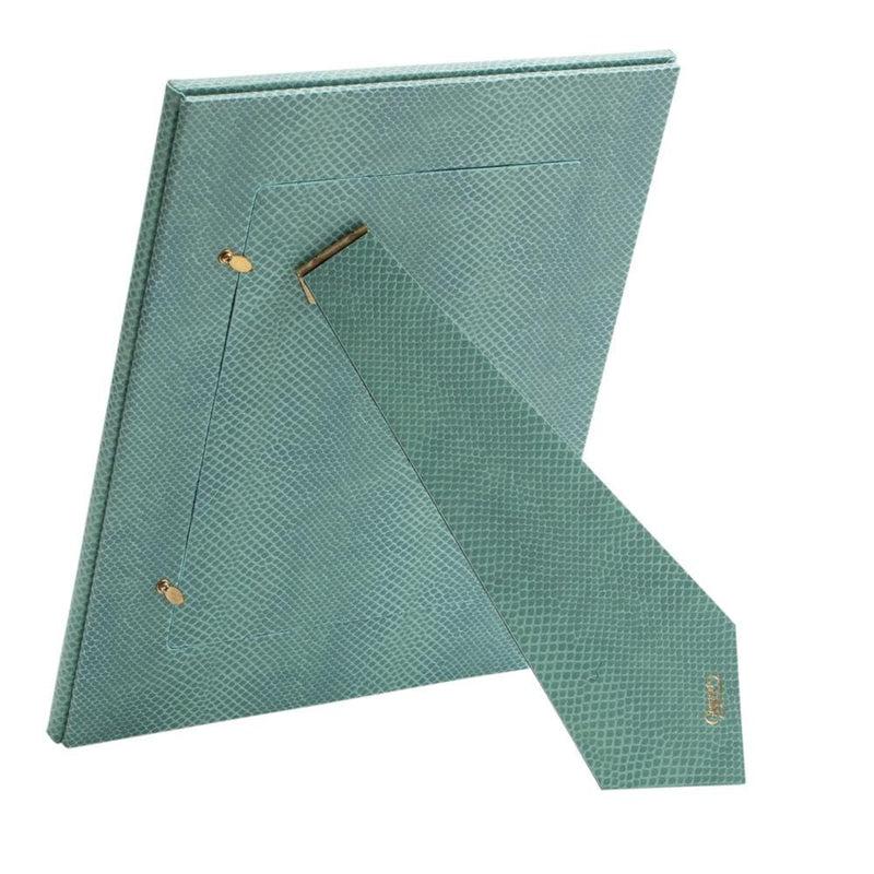 Caspari Snakeskin 5" X 7" Picture Frame In Mist - 1 Each