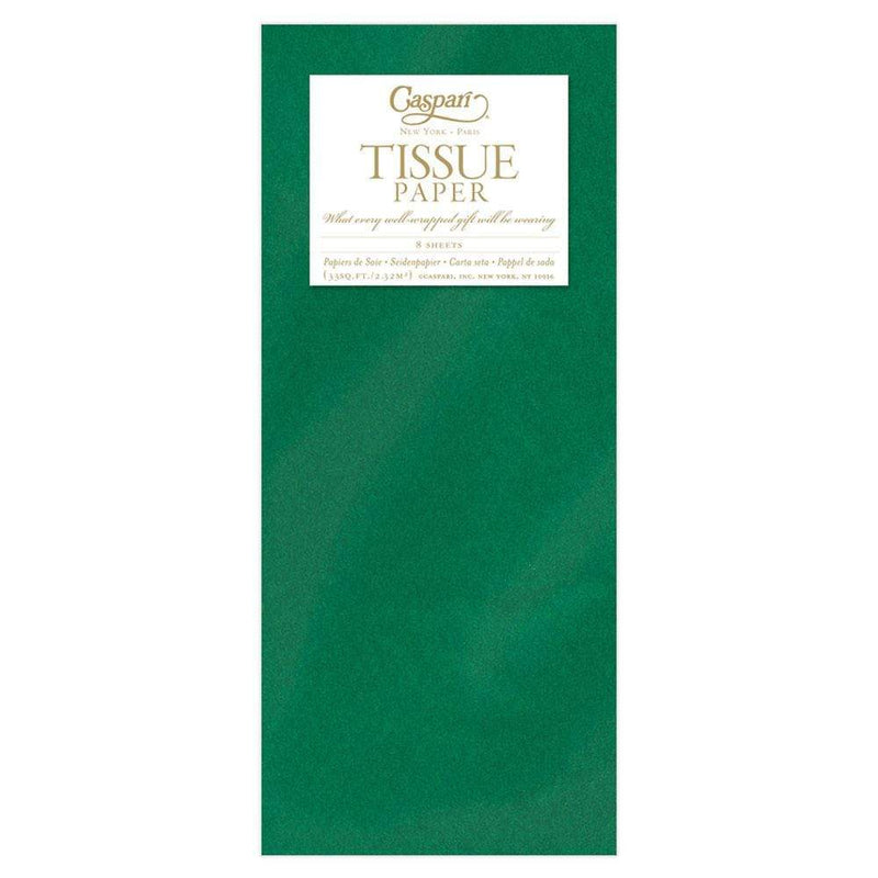 caspari Solid Tissue Paper in Green - 8 Sheets Included
