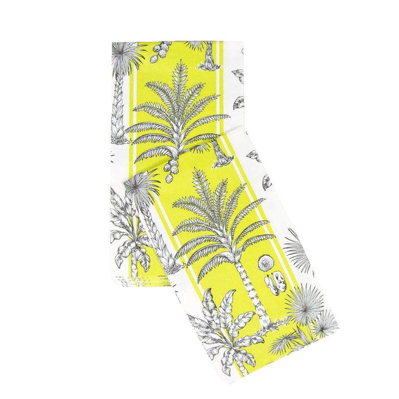 Caspari Southern Palms Green & White Guest Towel Napkins - 15 Per Package