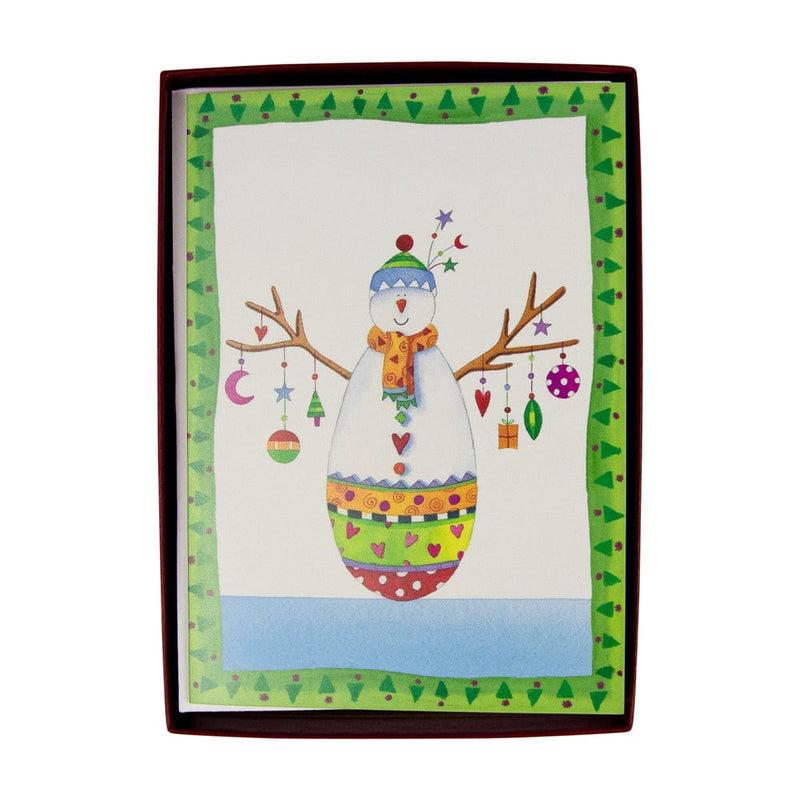 Caspari Sparkles And Twinkles B-Size Boxed Christmas Cards - 15 Cards And Envelopes