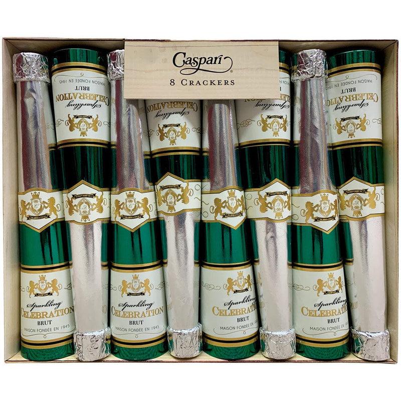 caspari Sparkling Wine Bottle Luxury Cone Crackers - 8 Per Box