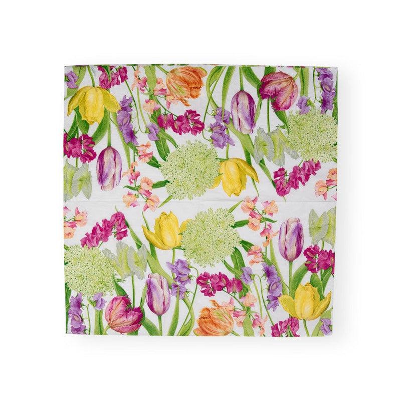 Caspari Spring Flower Show Dinner Napkins - 20 Per Package