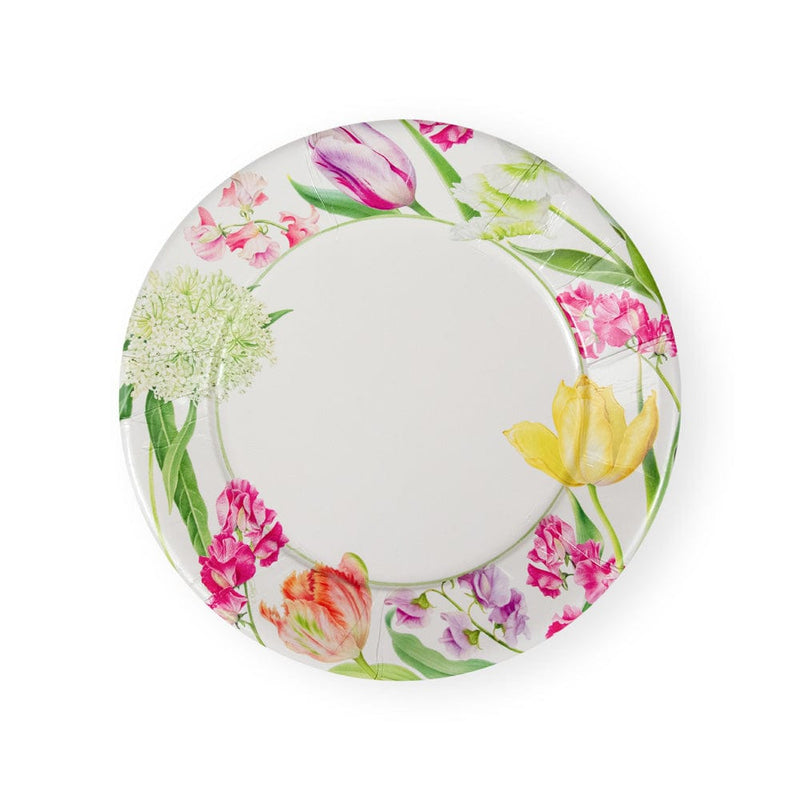 caspari Spring Flower Show Dinner Plates - 8 Per Package