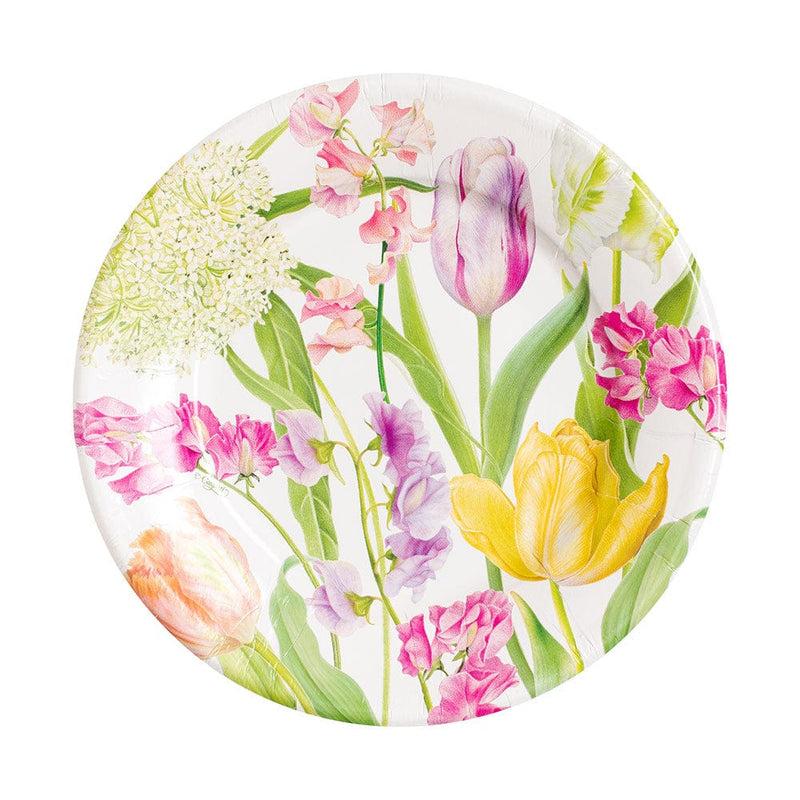 caspari Spring Flower Show Salad & Dessert Plates - 8 Per Package
