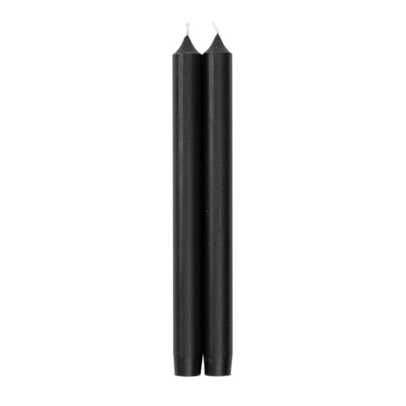 caspari Straight Taper 10" Candles in Black - 2 Candles Per Package