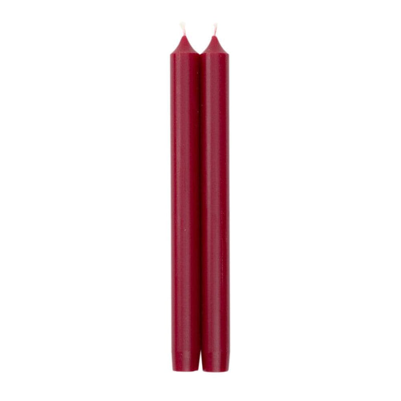 caspari Straight Taper 10" Candles in Cranberry - 2 Candles Per Package