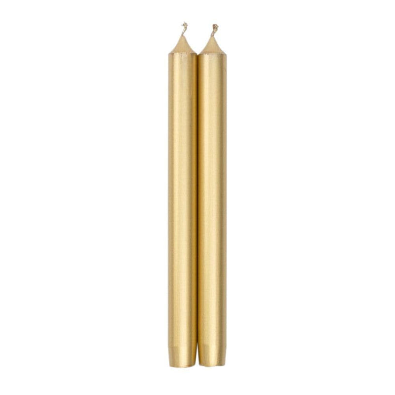 caspari Straight Taper 10" Candles in Gold - 2 Candles Per Package