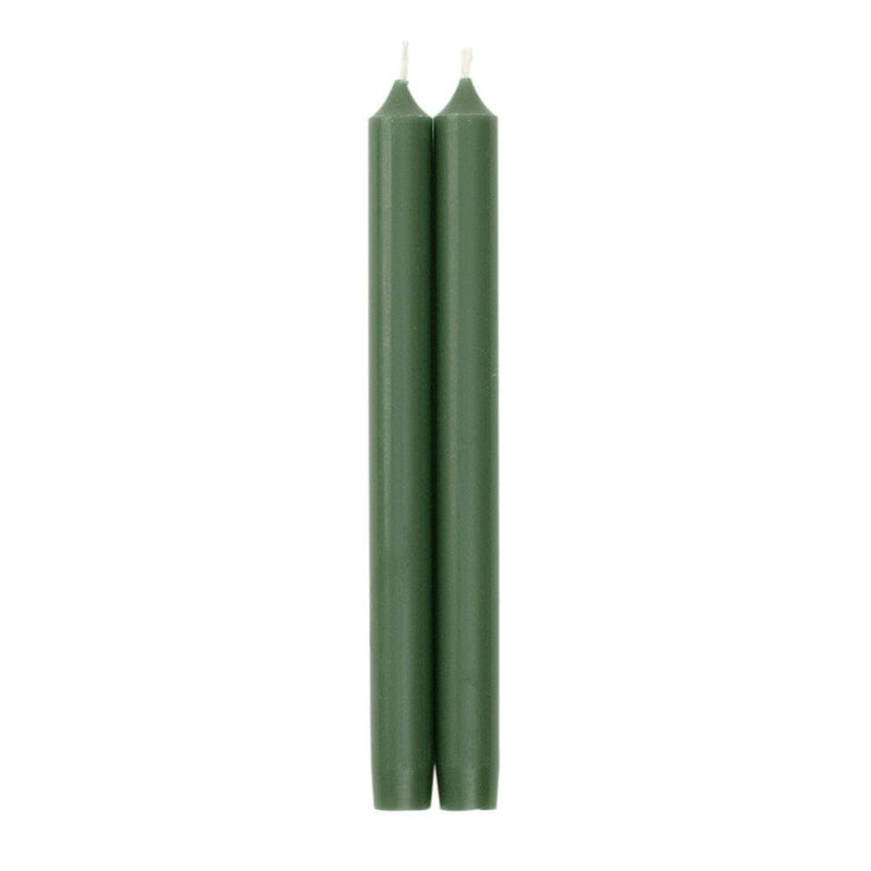 caspari Straight Taper 10" Candles in Hunter Green - 2 Candles Per Package 6 Packages Included