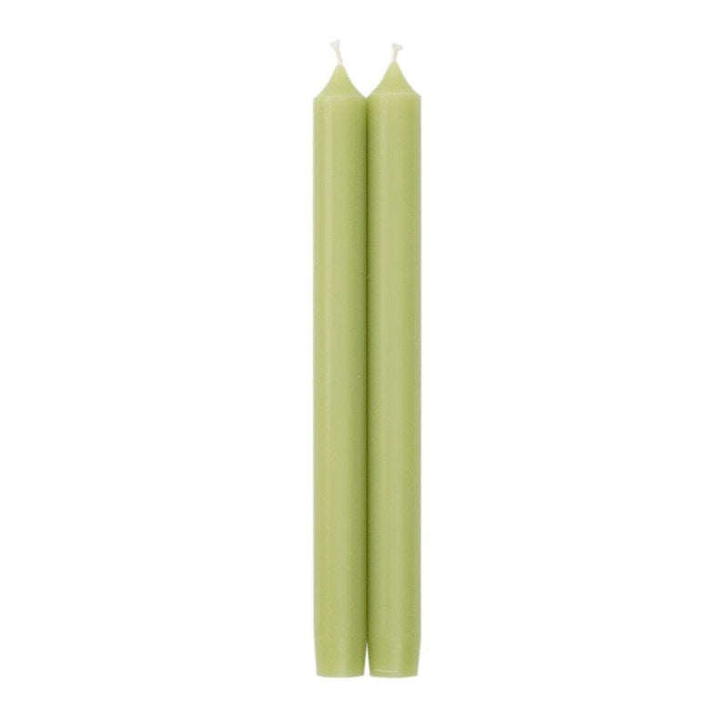 caspari Straight Taper 10" Candles in Moss Green - 2 Candles Per Package 6 Packages Included