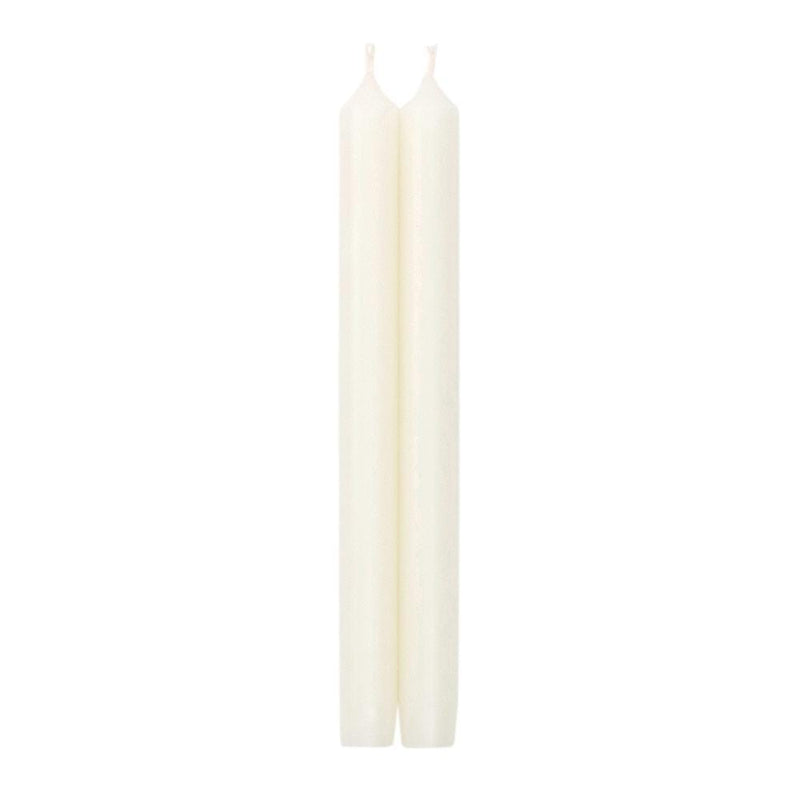 caspari Straight Taper 10" Candles in White - 2 Candles Per Package