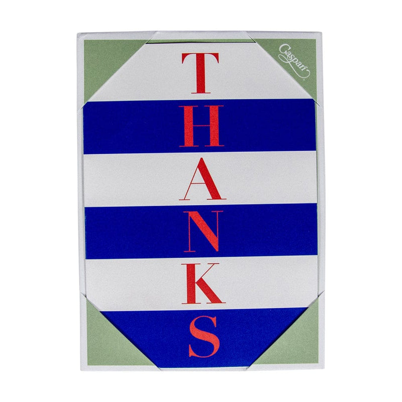 caspari Striped Thanks Thank You Notes - 8 Note Cards And Envelopes