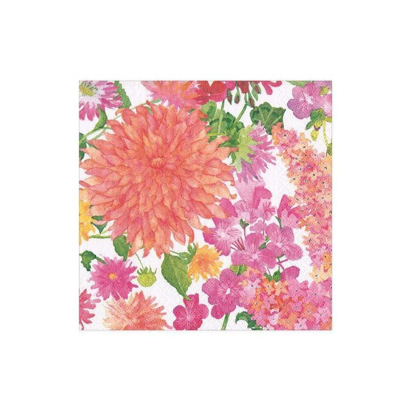 Caspari Summer Blooms Paper Cocktail Napkins - 20 Per Package