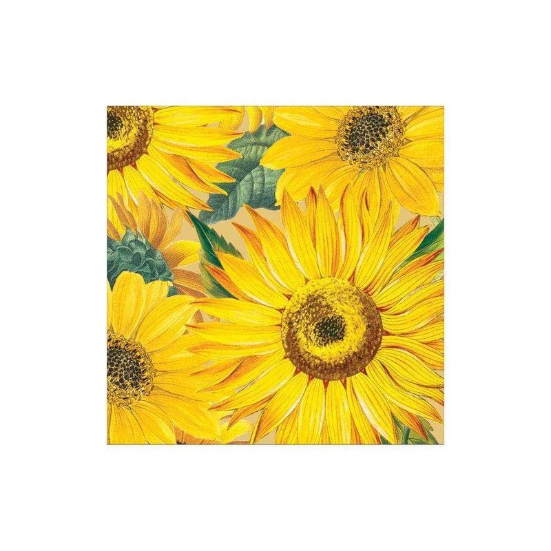 Caspari Sunflowers Paper Cocktail Napkins - 20 Per Package