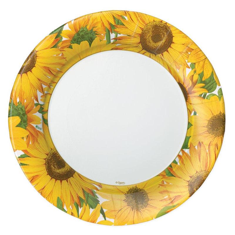 caspari Sunflowers Paper Dinner Plates - 8 Per Package