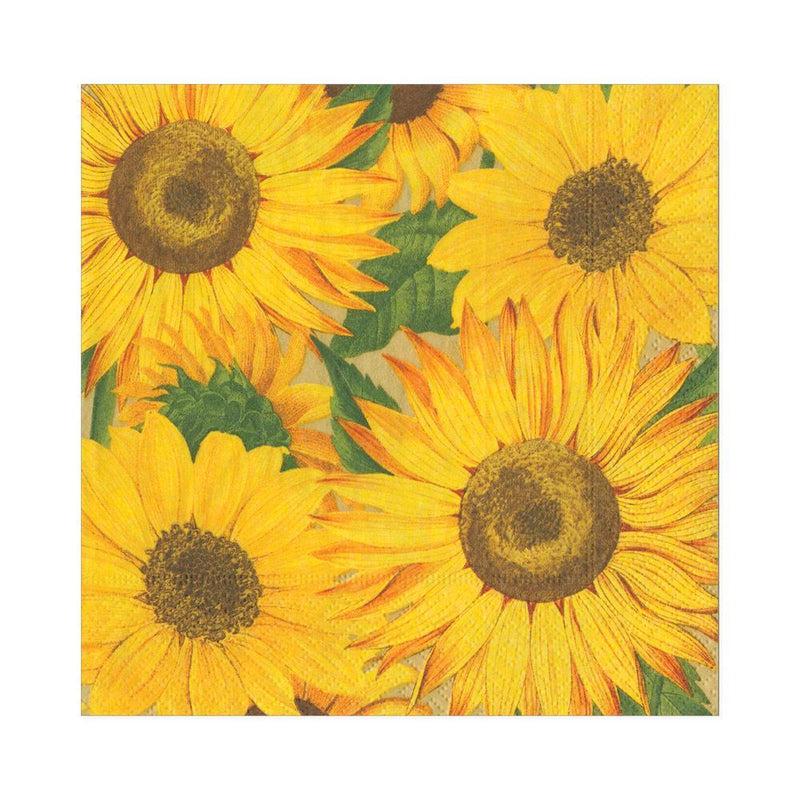 caspari Sunflowers Paper Luncheon Napkins - 20 Per Package