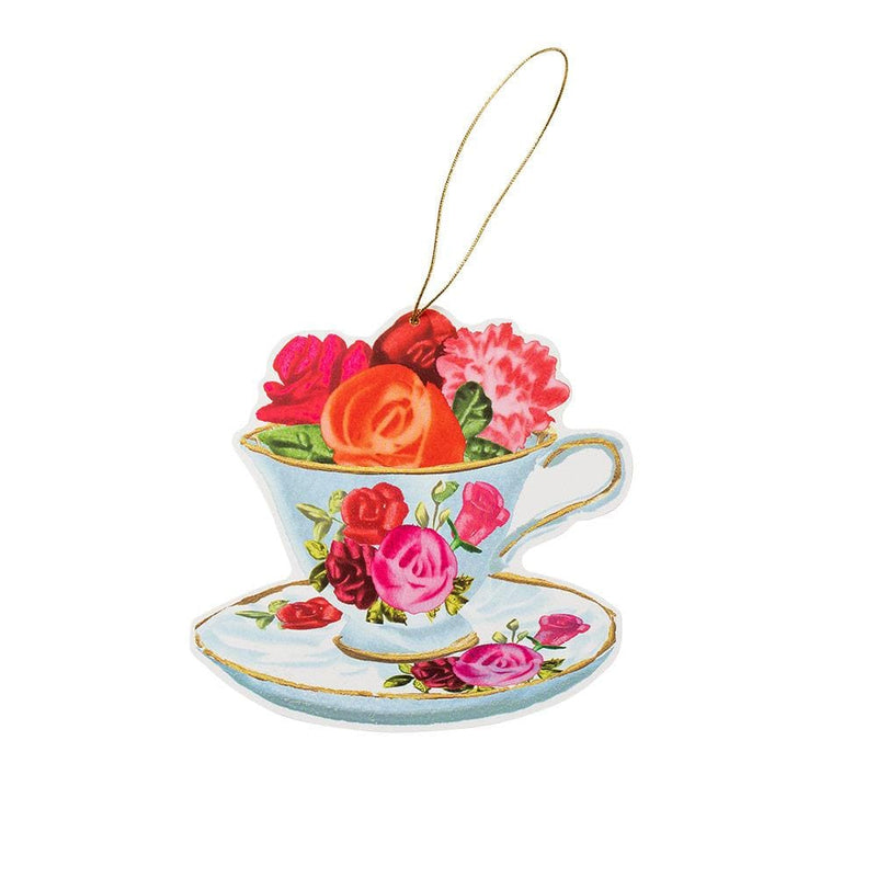 caspari Tea Cups Decorative Die-Cut Gift Tags - 2 Per Package