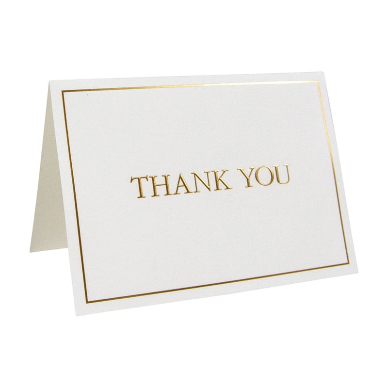 Caspari Thank You Gold Embossed Thank You Notes - 8 Note Cards And Envelopes