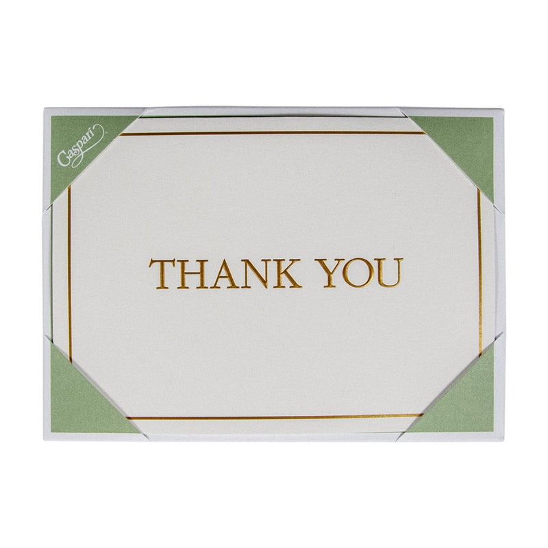 caspari Thank You Gold Embossed Thank You Notes - 8 Note Cards And Envelopes