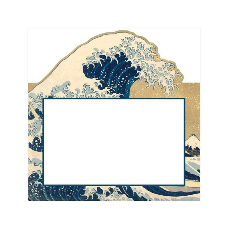 Caspari The Great Wave Die-Cut Place Cards In Gold - 8 Per Package