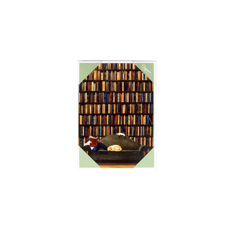 caspari The Library Boxed Note Cards - 8 Cards and 8 Envelopes per Package