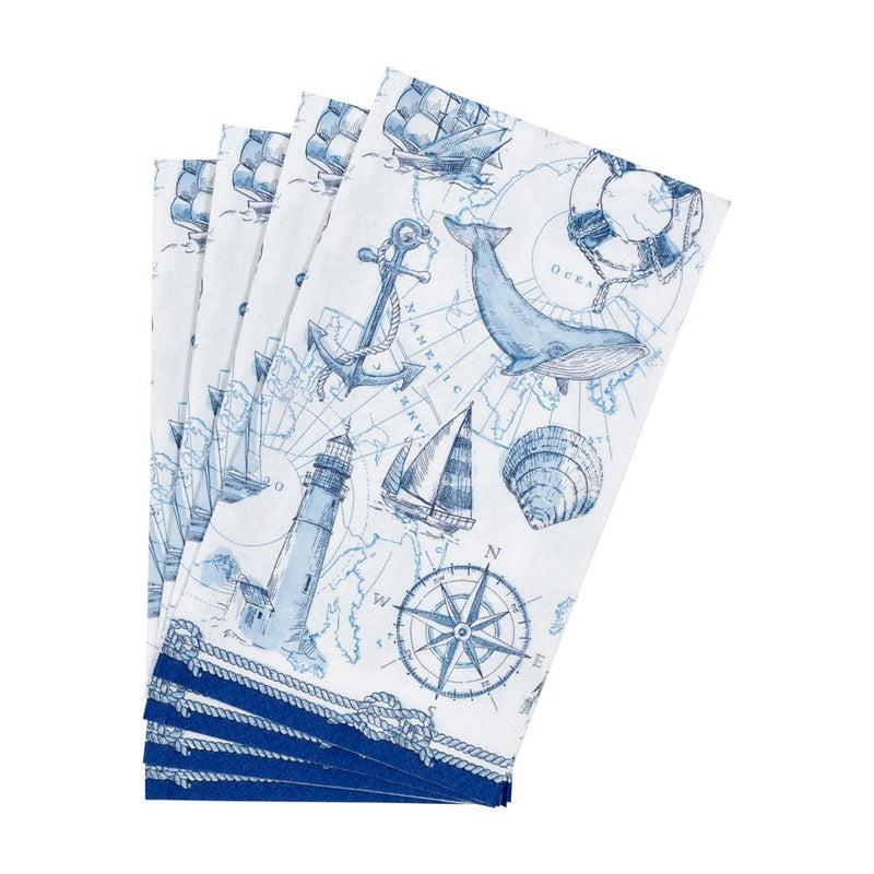 Caspari To The Lighthouse Guest Towel Napkins - 15 Per Package