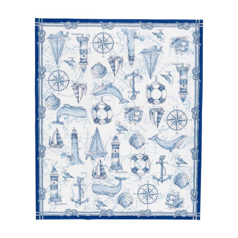 Caspari To The Lighthouse Guest Towel Napkins - 15 Per Package