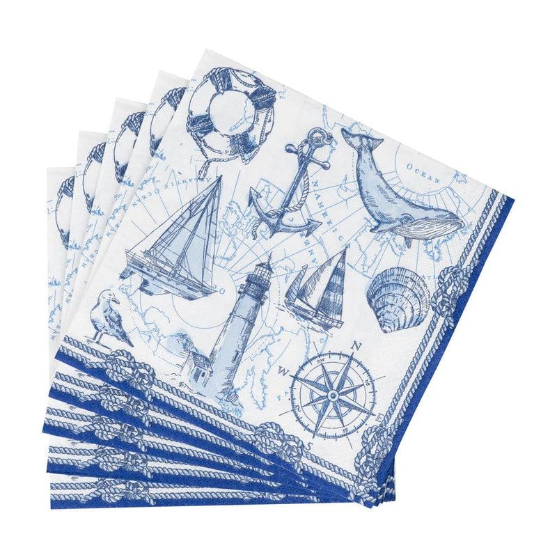 Caspari To The Lighthouse Luncheon Napkins - 20 Per Package