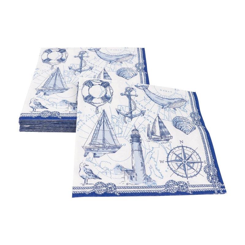 Caspari To The Lighthouse Luncheon Napkins - 20 Per Package