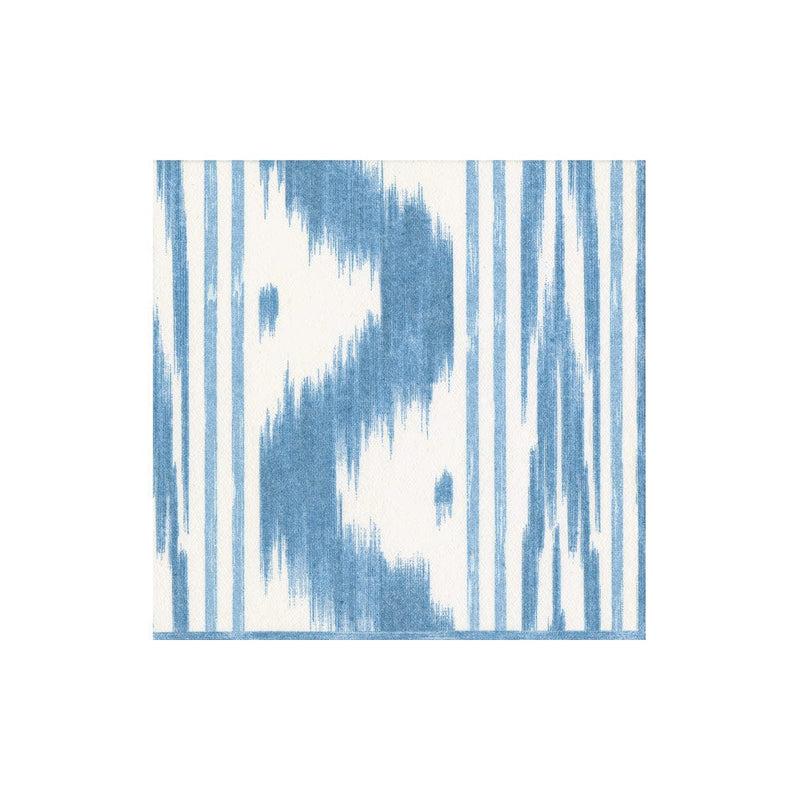 caspari Toile De Nantes Blue Paper Linen Cocktail Napkins - 15 Per Package
