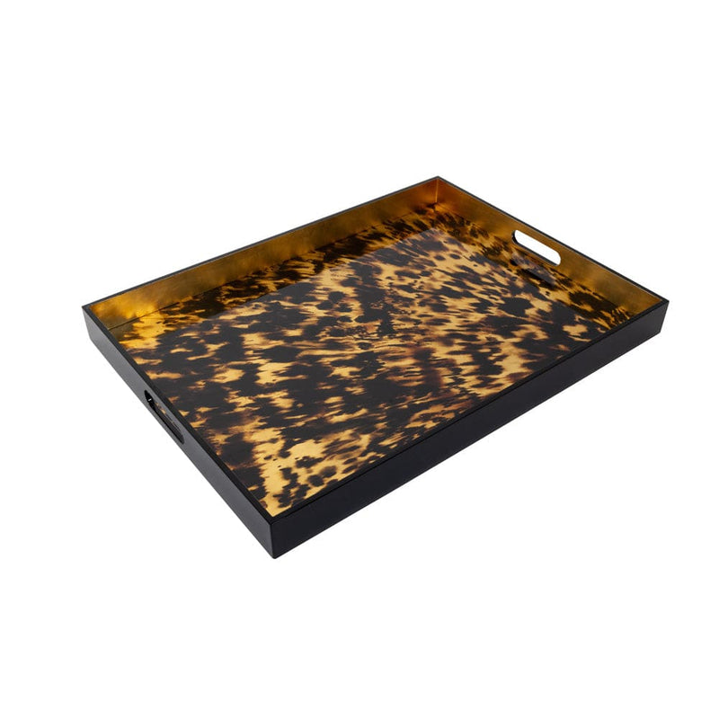 Caspari Tortoiseshell Lacquer Oversize Rect Tray - 30X22