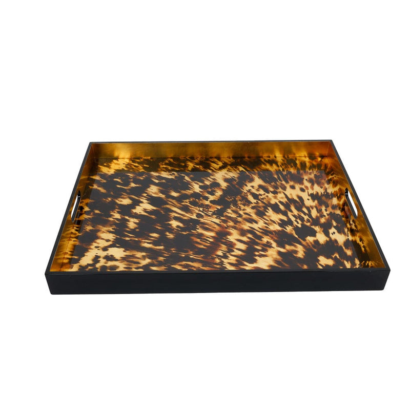 Caspari Tortoiseshell Lacquer Oversize Rect Tray - 30X22