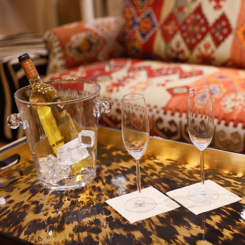 Caspari Tortoiseshell Lacquer Oversize Rect Tray - 30X22