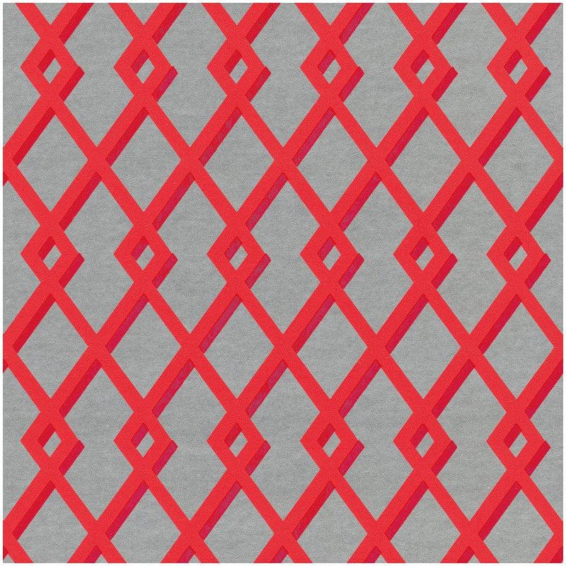 caspari Trellis Coral & Silver Foil Gift Wrapping Paper - 30 x 6 Roll