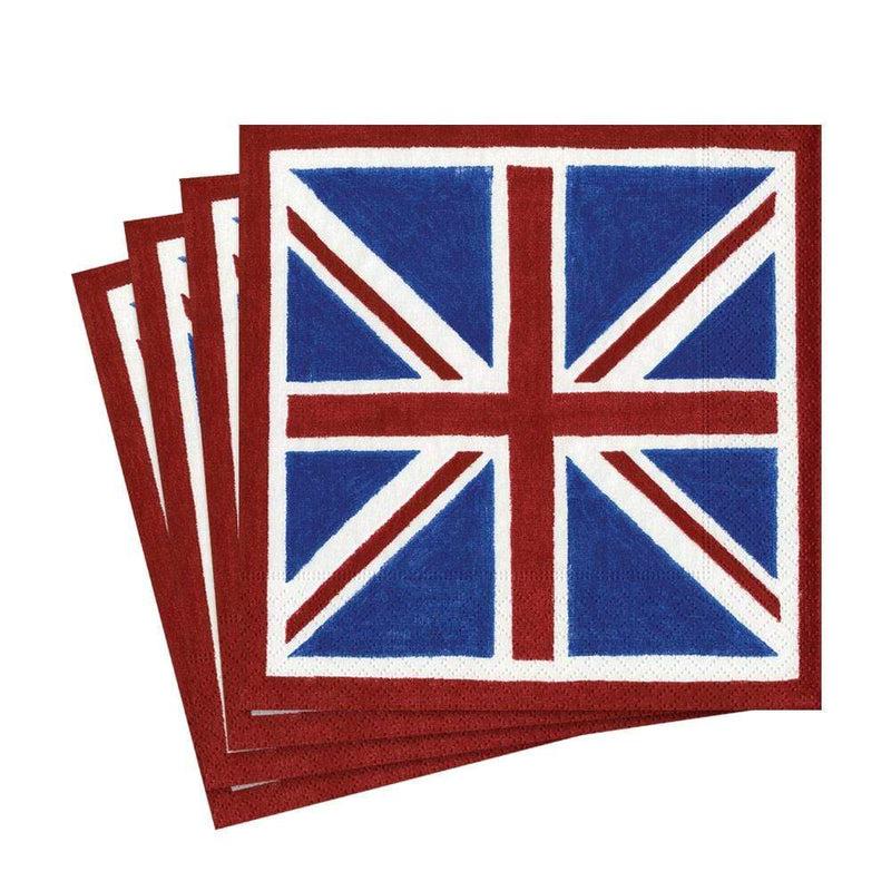 Caspari Union Jack Paper Luncheon Napkins - 20 Per Package