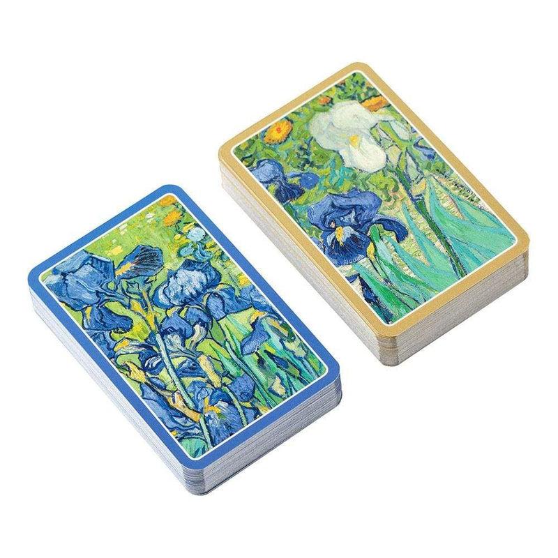 Caspari Van Gogh Irises Bridge Gift Set - 2 Playing Card Decks & 2 Score Pads