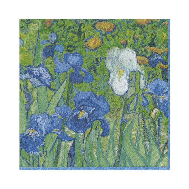 Caspari Van Gogh Irises Paper Luncheon Napkins - 20 Per Package