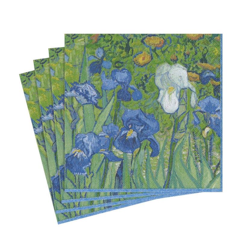 caspari Van Gogh Irises Paper Luncheon Napkins - 20 Per Package