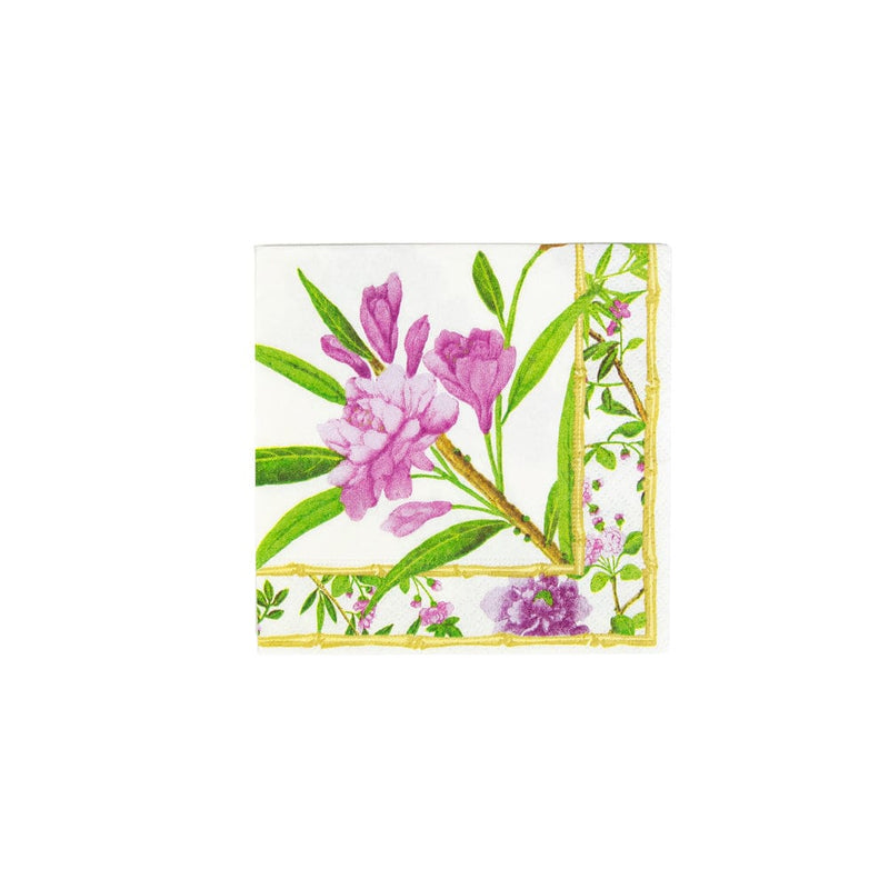 caspari Wellington Ivory Cocktail Napkins - 20 Per Package