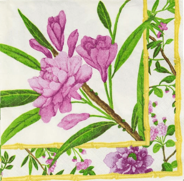 caspari Wellington Ivory Dinner Napkins - 20 Per Package