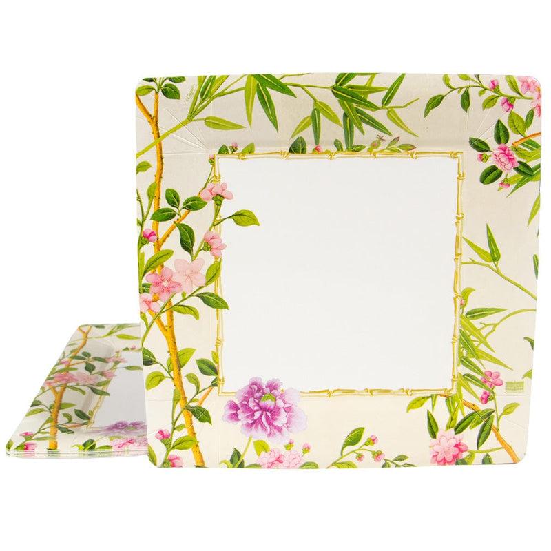 Caspari Wellington Ivory Dinner Plates - 8 Per Package