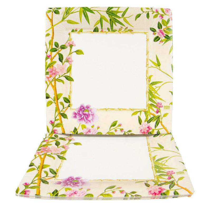 Caspari Wellington Ivory Dinner Plates - 8 Per Package