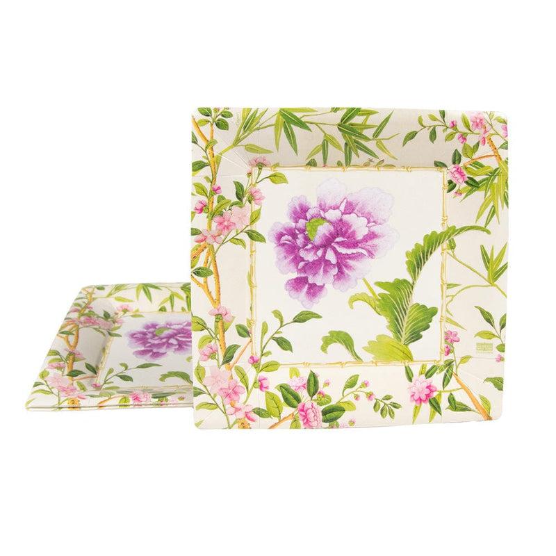 Caspari Wellington Ivory Salad & Dessert Plates - 8 Per Package