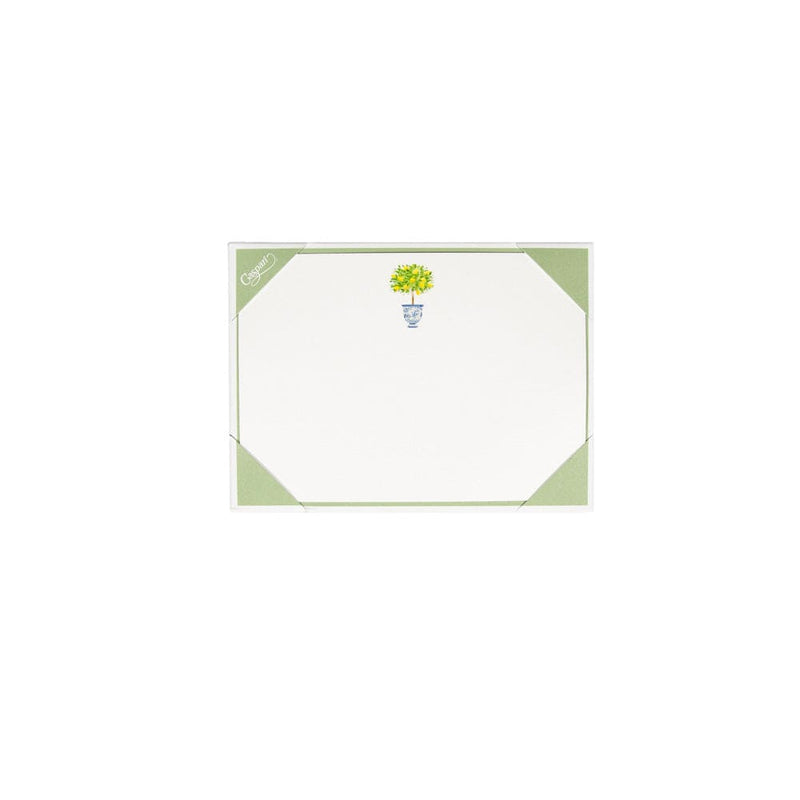 Caspari White Orchid Correspondence Cards - 12 Card & Envelopes