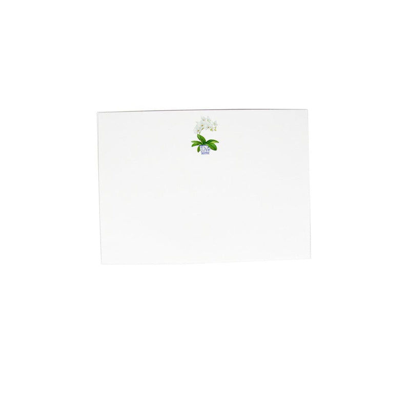 Caspari White Orchid Correspondence Cards - 12 Card & Envelopes