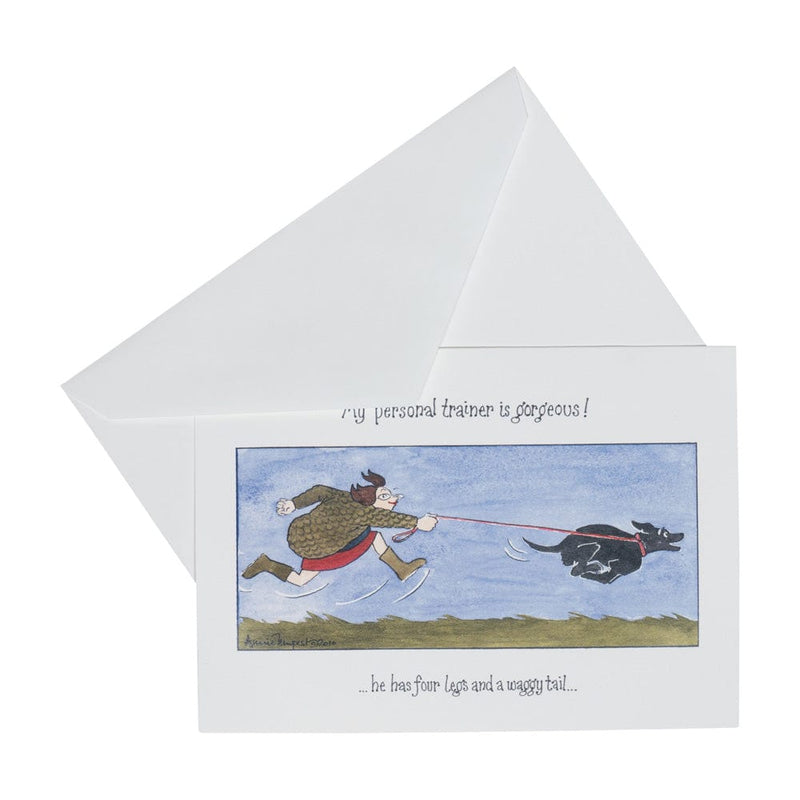 Caspari Who's Walking Who? Boxed Note Cards - 8 Note Cards & 8 Envelopes